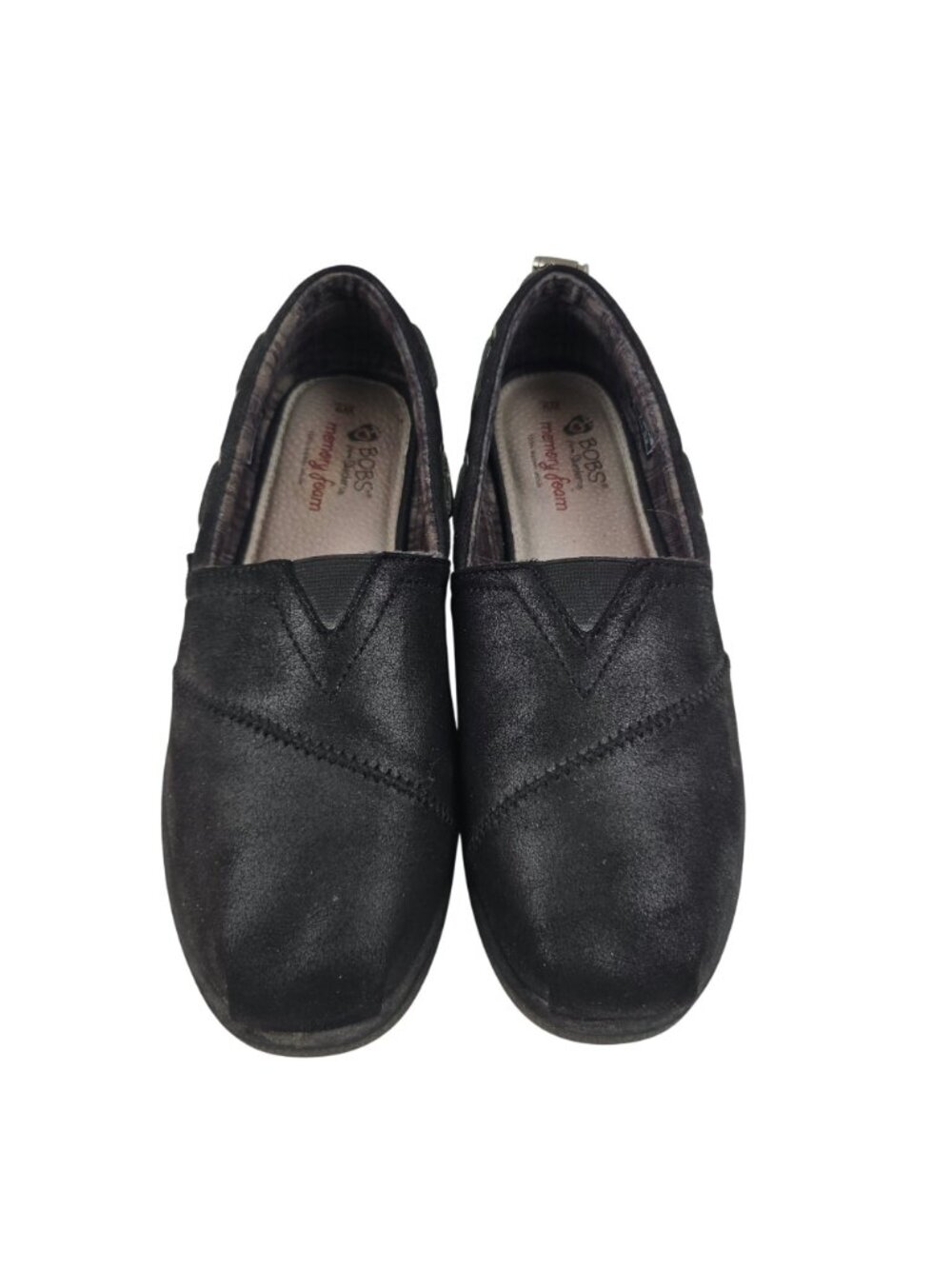 Bobs By Skechers Loafers Womens Size 9W Slip On Black Comfort Shoes Memory Foam - Picture 2 of 9